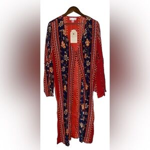 NEW Band of Gypsies Moissanite‎ Kimono Duster Women XS/S Coachella Boho Hippie